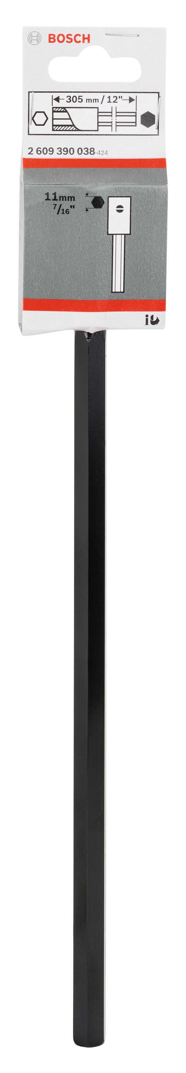 Extensão de haste hexagonal Bosch 305 mm