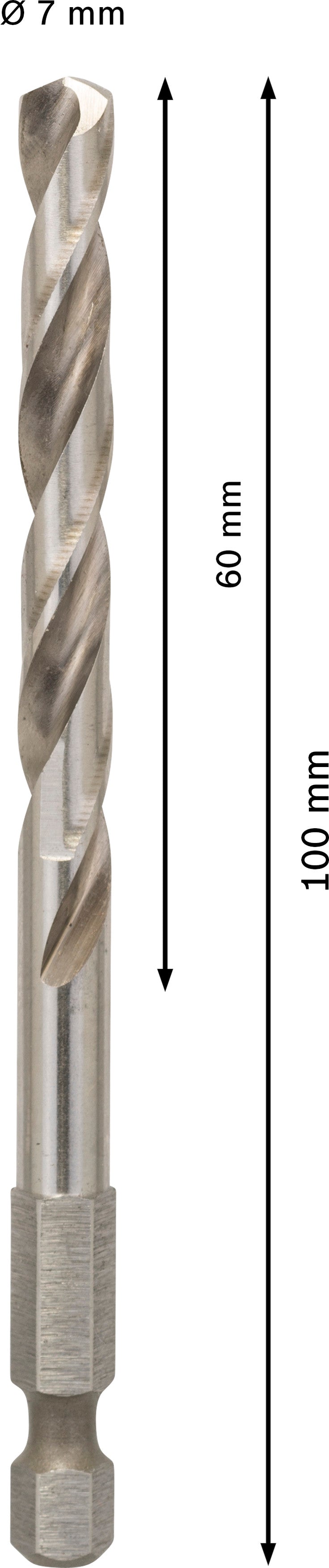 Bosch Pilot drill bit HSS-G, L100mm for 60mmHS