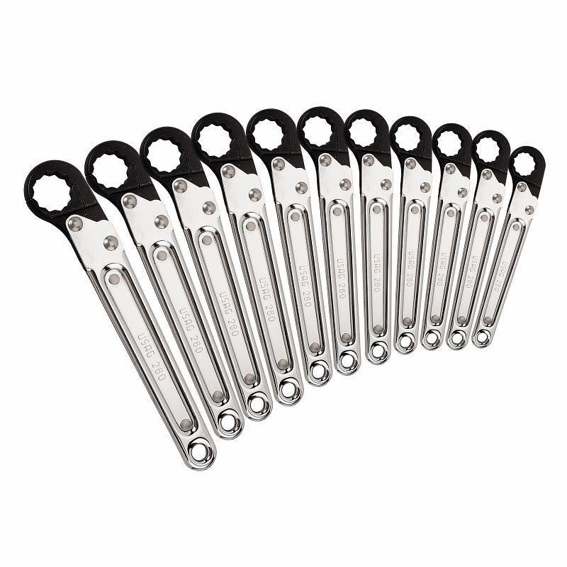 USAG (260 SE11) Set Of 11 Ratchet Wrenches For Connectors