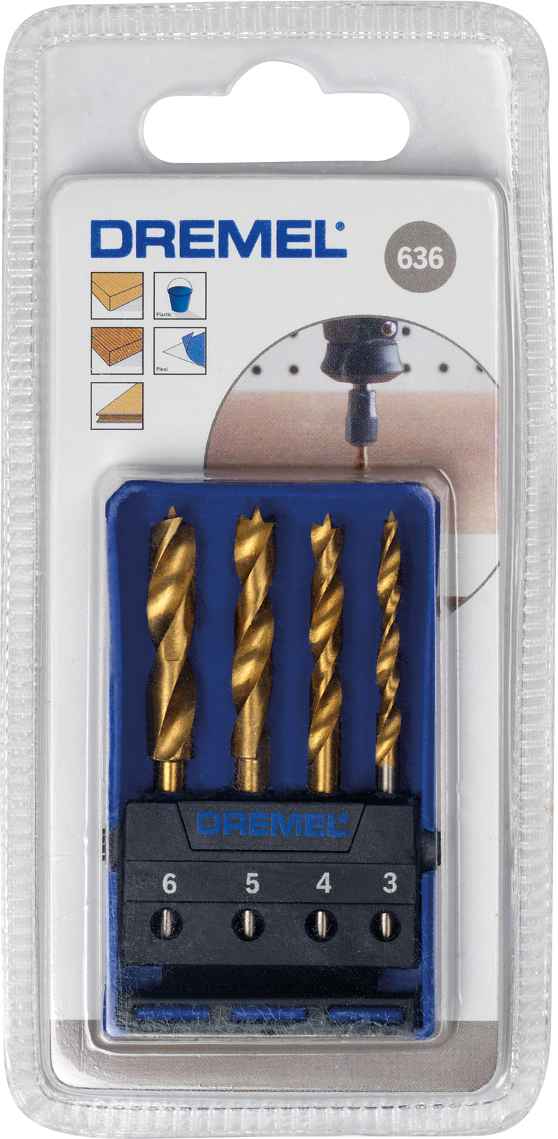 Bosch DREMEL 636 Wood Drill Bit Set (4pcs)