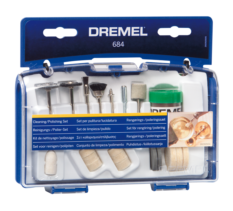 Juegos de accesorios Dremel (juego de limpieza y pulido (684)