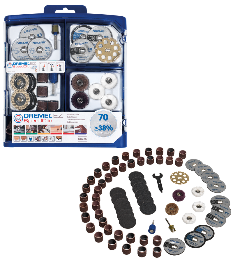 Juego de accesorios EZ SpeedClic de 70 piezas de Bosch