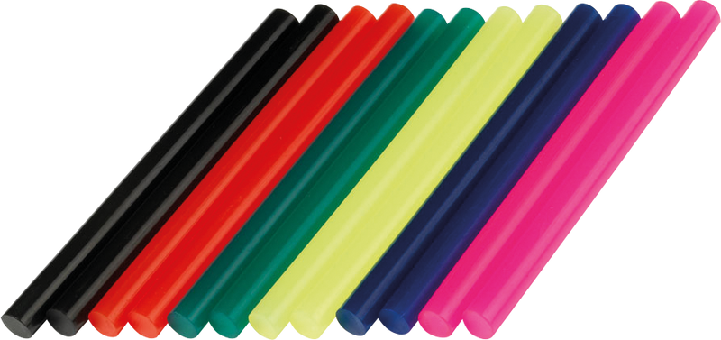 Bastão de cola colorida Bosch, embalagem de 12 unidades, 7 mm