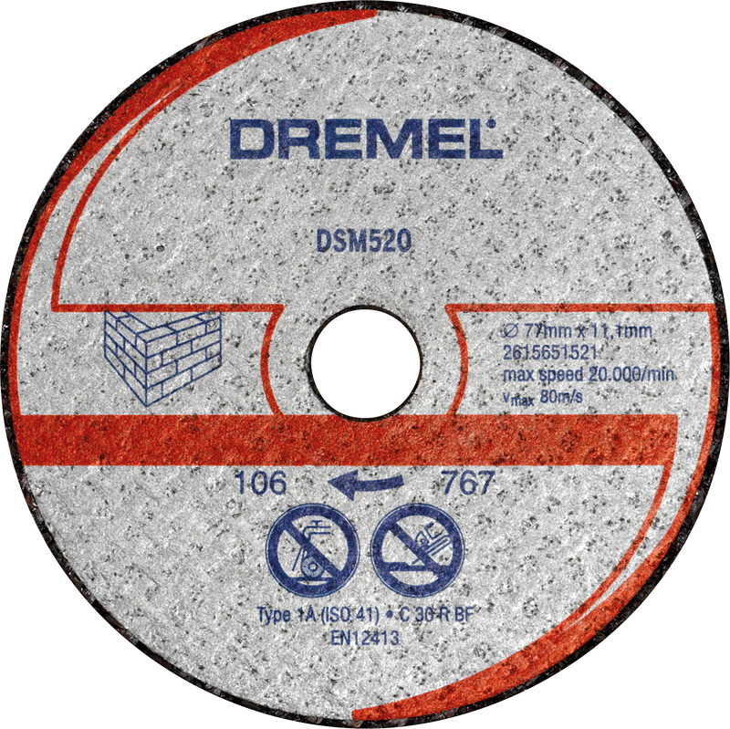 Cortar Dremel (Disco de corte de alvenaria DREMEL® DSM20 (DSM520) )