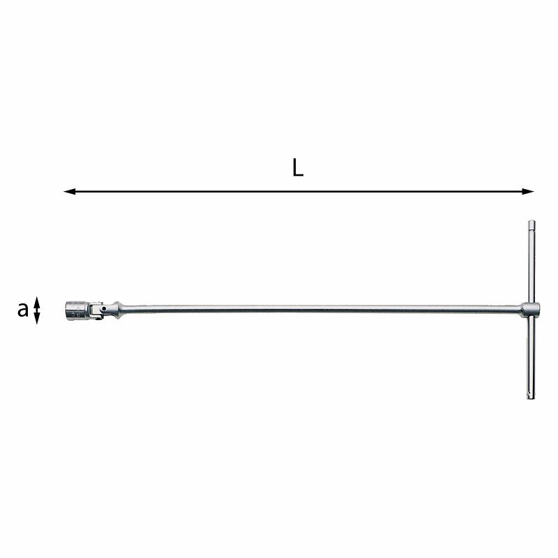 Chaves de boca tipo T USAG (276 CE) com encaixe hexagonal articulado