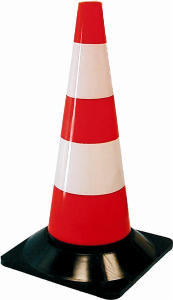 Cone de Sinalização Base Preta, 50cm
