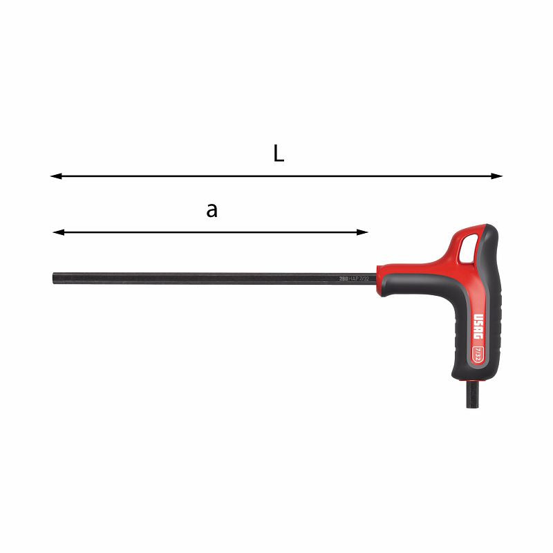 USAG (280 HAP) Angled Hexagon Keys with Handgrip, Inch Sizes