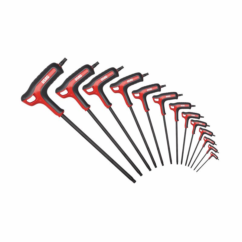 USAG (280 HATX/SE13) Set of 13 Angled Keys with Handgrip for Torx Screws