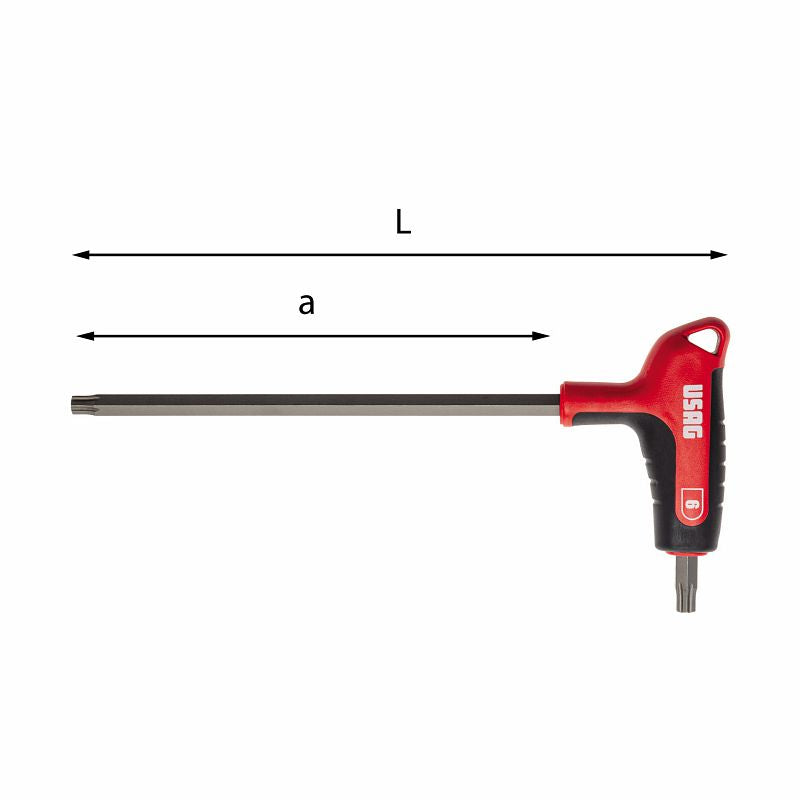 USAG (280 HX) Angled Hexagon Keys With Special Profiles X-Grip And Bimaterial Handgrip