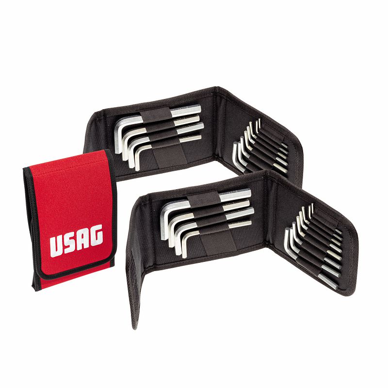 Juego de 24 llaves hexagonales USAG (280 MP/S24) en milímetros y pulgadas