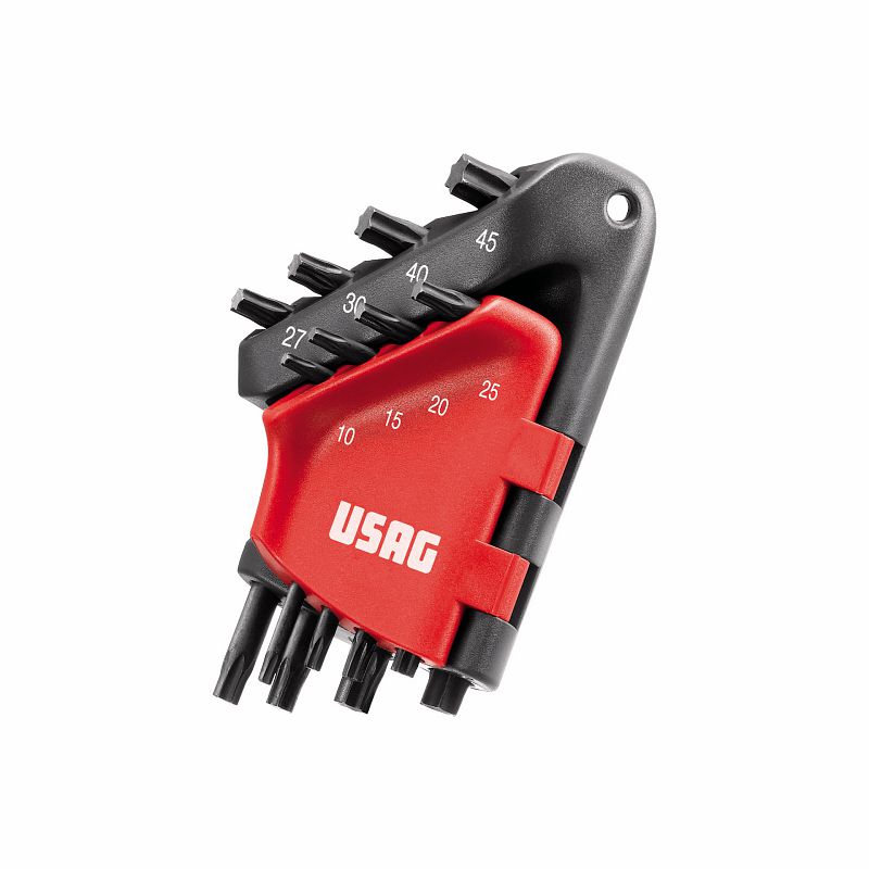Juego de 8 llaves angulares USAG (280 TX/S8C) para tornillos Torx®