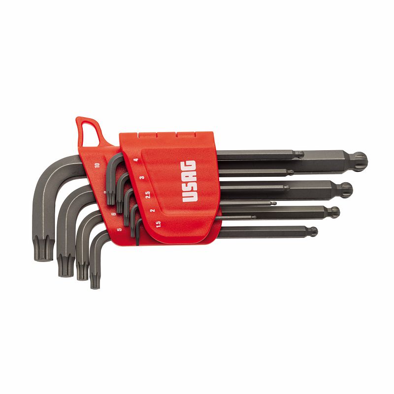 USAG (280 X/S9) Set Of 9 Angled Hexagon Keys With Special Profiles