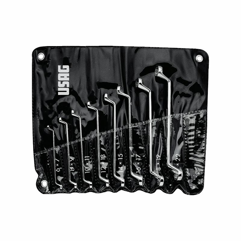 USAG (283 B8) Set Of 8 Offset Bihexagonal Ring Wrenches