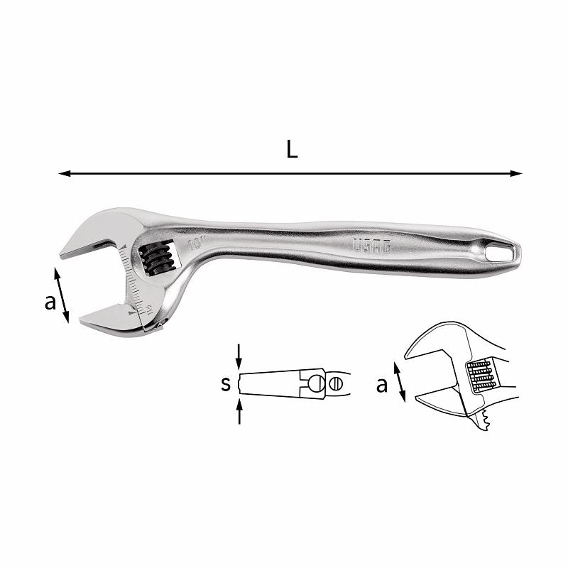 USAG (294 AD) Adjustable Wrenches With Quick Adjustment