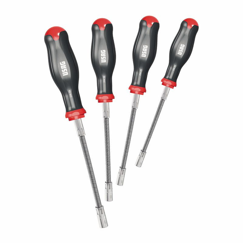 USAG (298 SN/SE4) Conjunto de 4 Spinners de encaixe Hexagonais Flexíveis com Punho