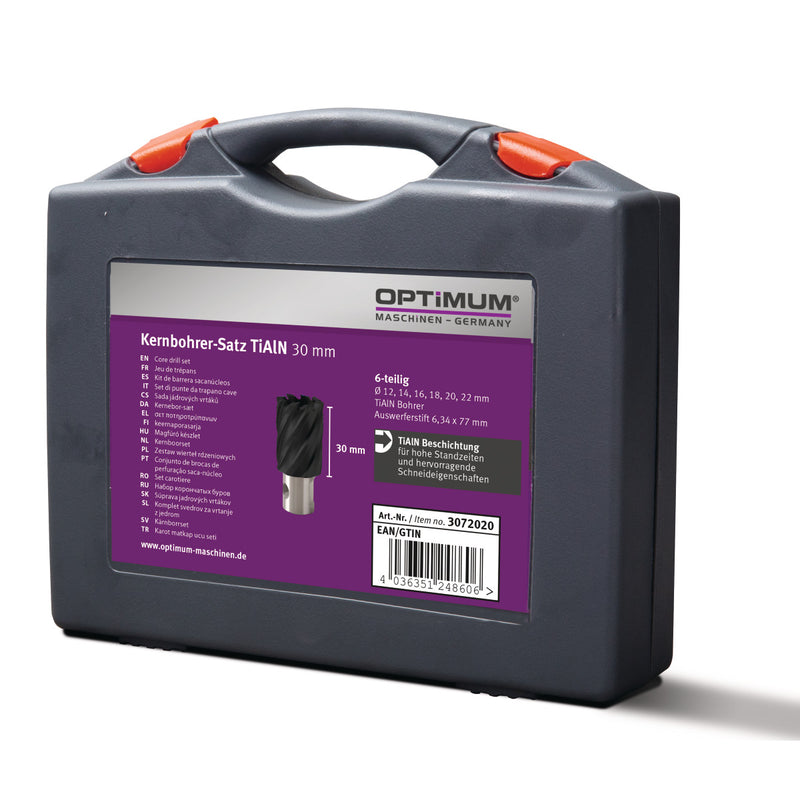 Conjunto de brocas de núcleo Optimum (3072020) TiAlN 30
