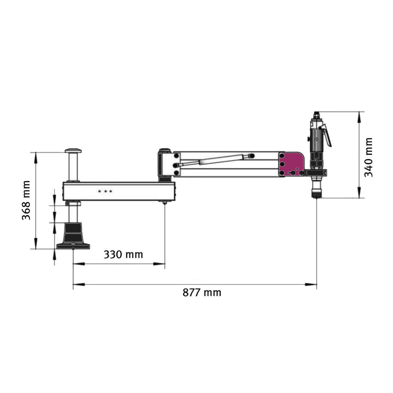 Optimum (3081126) Pneumatic tapping machine OPTIdrill DGP 16