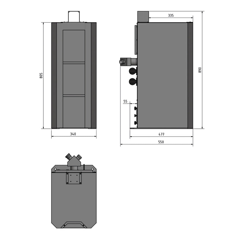 Optimum (3107109) Subestrutura da máquina com extração GU 1 (400 V)
