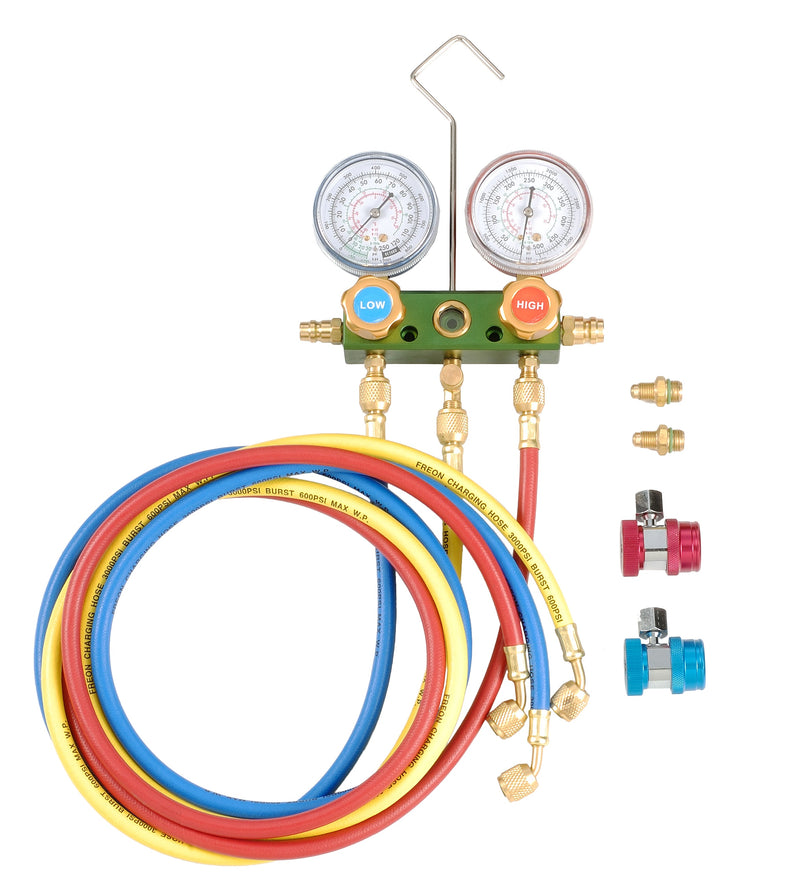 Conjunto de Medição e Recarga para A/C  R134A | R12 | R22 FORCE (9G4102)