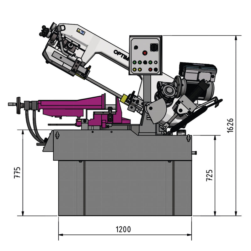 Optimum (3290360) Double mitre metal band saw OPTIsaw SD 351AV