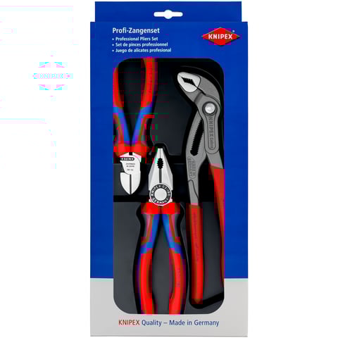 Knipex (00 20 09 V01) Conjunto mais vendido 1 x 03 02 180, 1 x 70 02 160, 1 x 87 01 250
