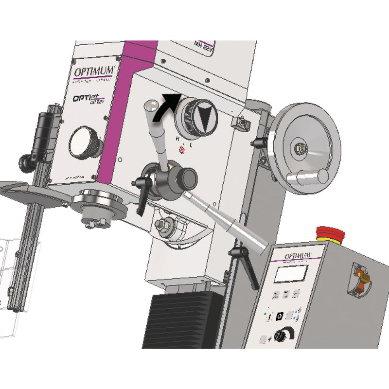 Máquina de furação e fresagem Optimum (3338135) OPTImill MH 22V