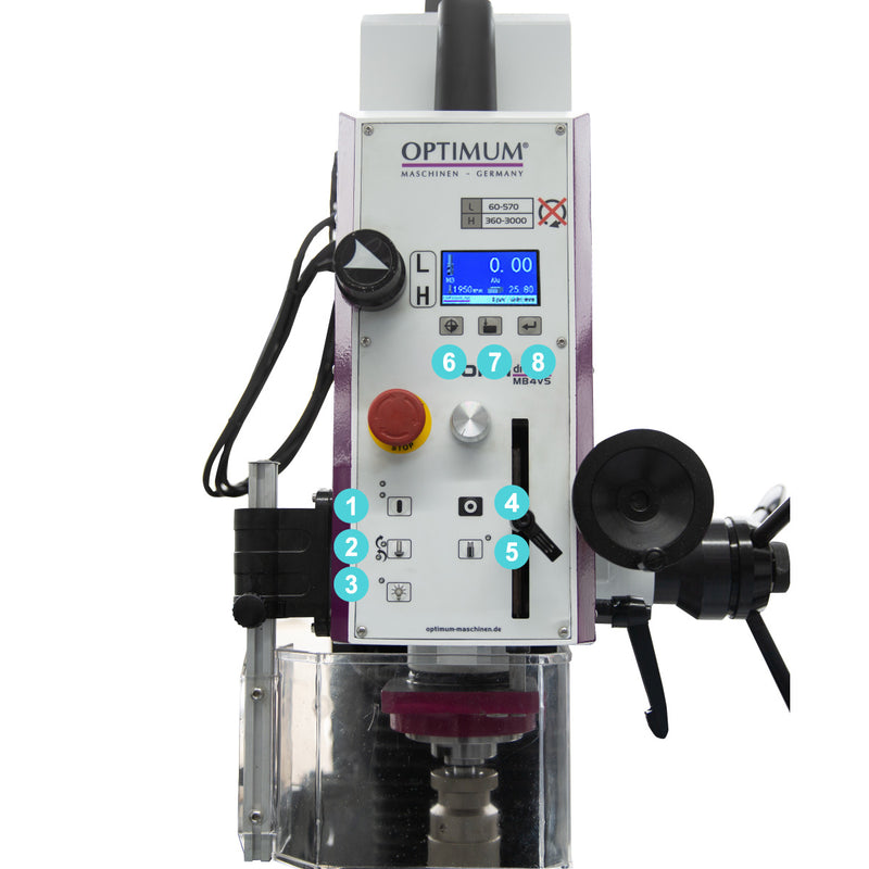 Máquina de furação e fresagem Optimum (3338458) OPTImill MB 4SV