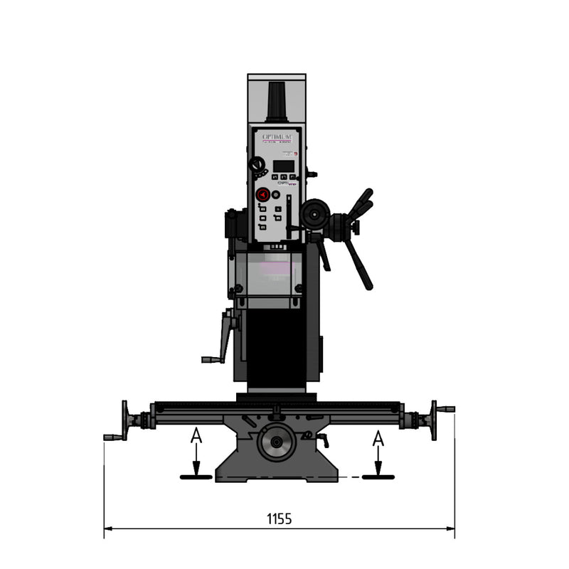 Máquina de furação e fresagem Optimum (3338458) OPTImill MB 4SV