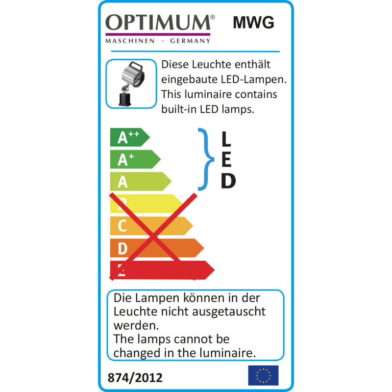 Luz LED para máquinas y talleres MWG 6-100 Optimum (3351051)