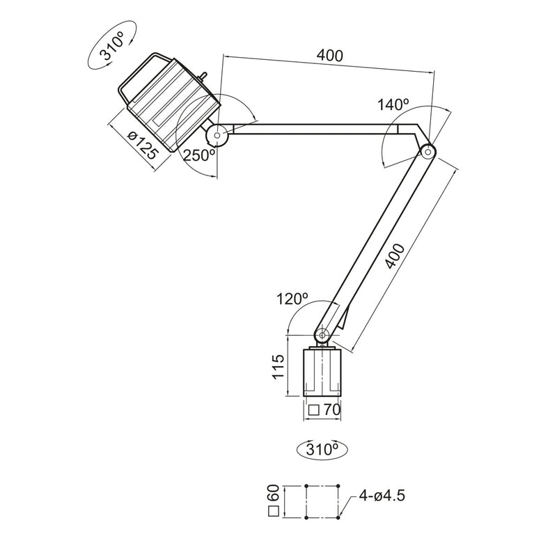 Optimum (3351053) Luz LED para máquinas e oficinas MWG 6-720