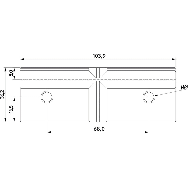 Mordaza de prisma Optimum (3354102) para FMS 100