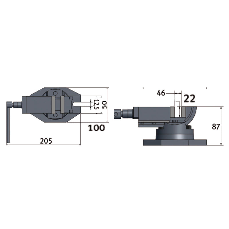 Optimum (3354170) Two axis vise ZAS 50