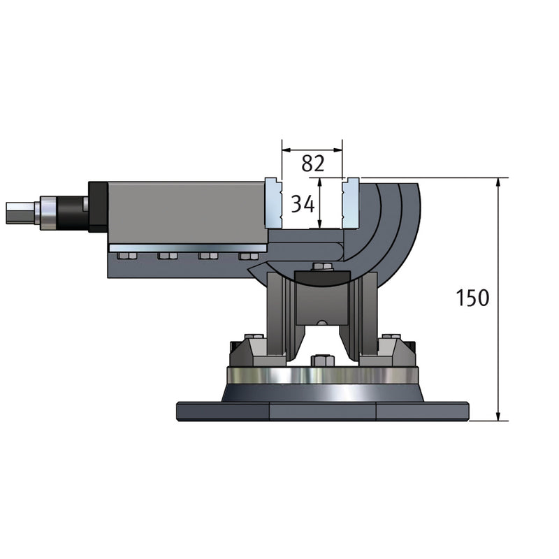 Optimum (3354175) Three axis vise MV3-75