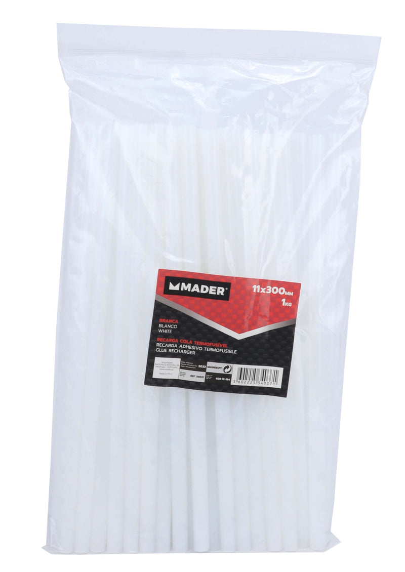 Pegamento caliente, recarga, 11x300 mm, 1 kg - MADER®