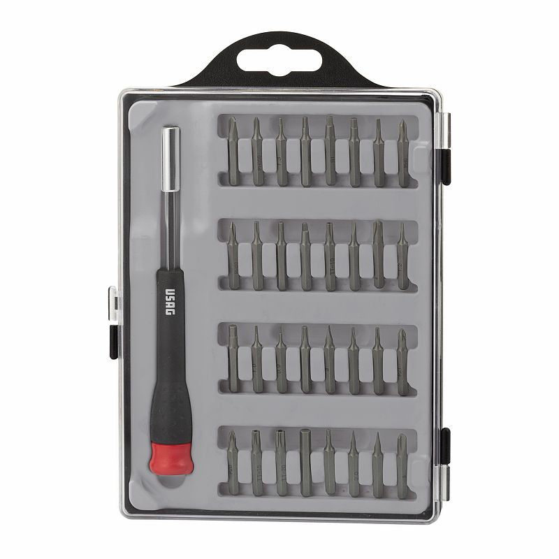 USAG (341 SH33) Precision Bit-Holder Screwdriver With 32 Bits