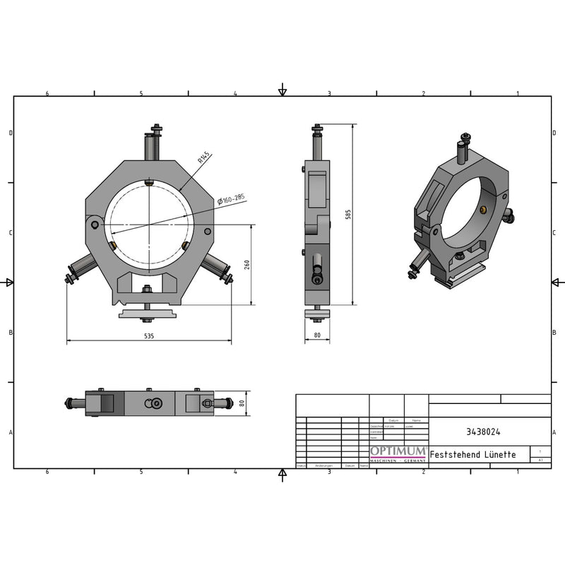 Optimum (3438024) Fixed bezel passage 160 - 285mm for TX 5216