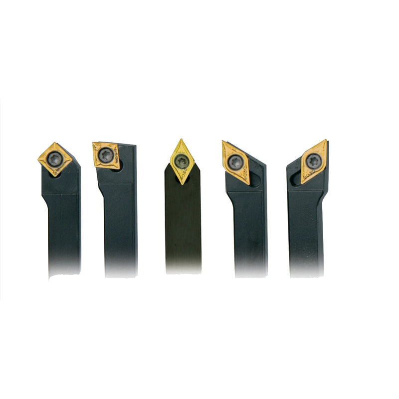 Conjunto de ferramentas de torneamento Optimum (3441212) HM 12mm, 5 peças "Fabricado na Alemanha"