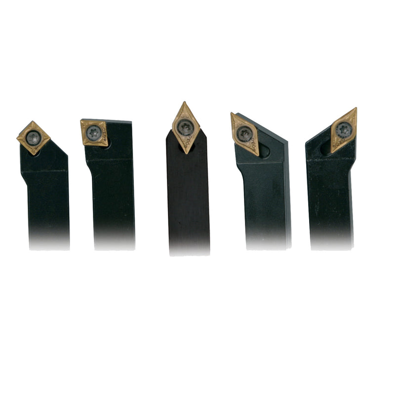 Conjunto de ferramentas de torneamento Optimum (3441216) HM 16mm, 5 peças "Fabricado na Alemanha"