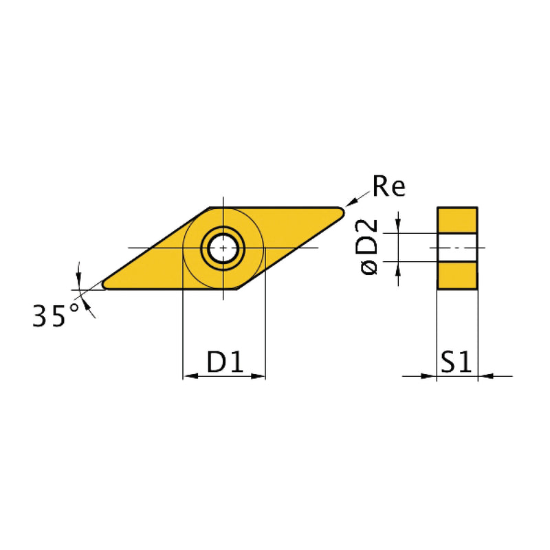 Optimum (3441701) HM replacement inserts ISO VNMG160408