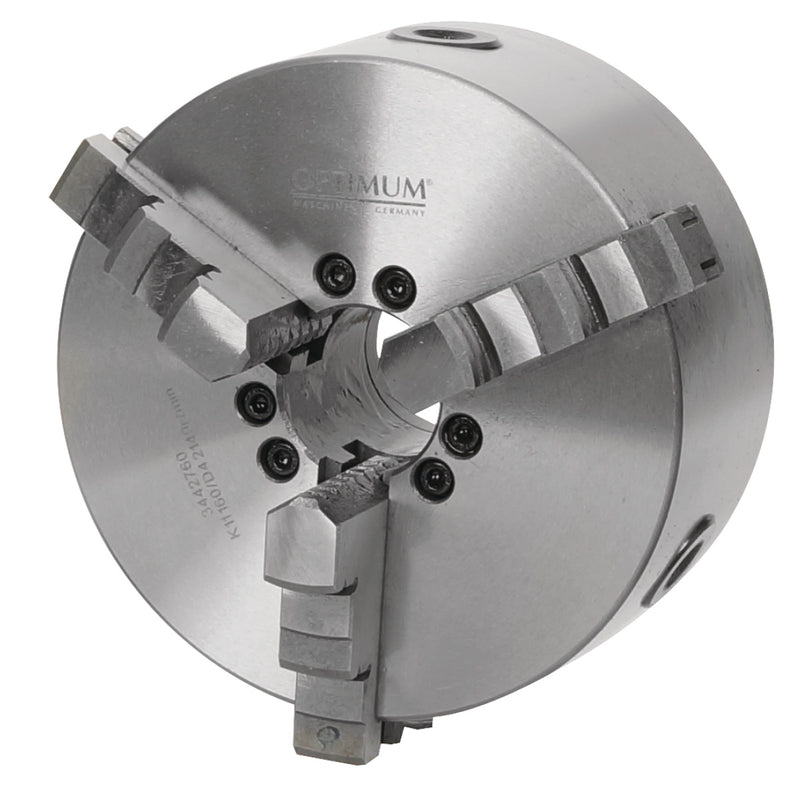 Optimum (3442762) OPTIMUM Plato de torno de tres mordazas de centrado Ø 200 mm Camlock DIN ISO 702-2 N.º 4