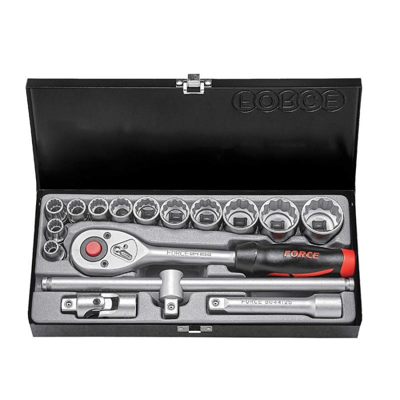 Conjunto de chaves 1/2 (hex. 10&gt;32 mm) 17 peças 4162-5