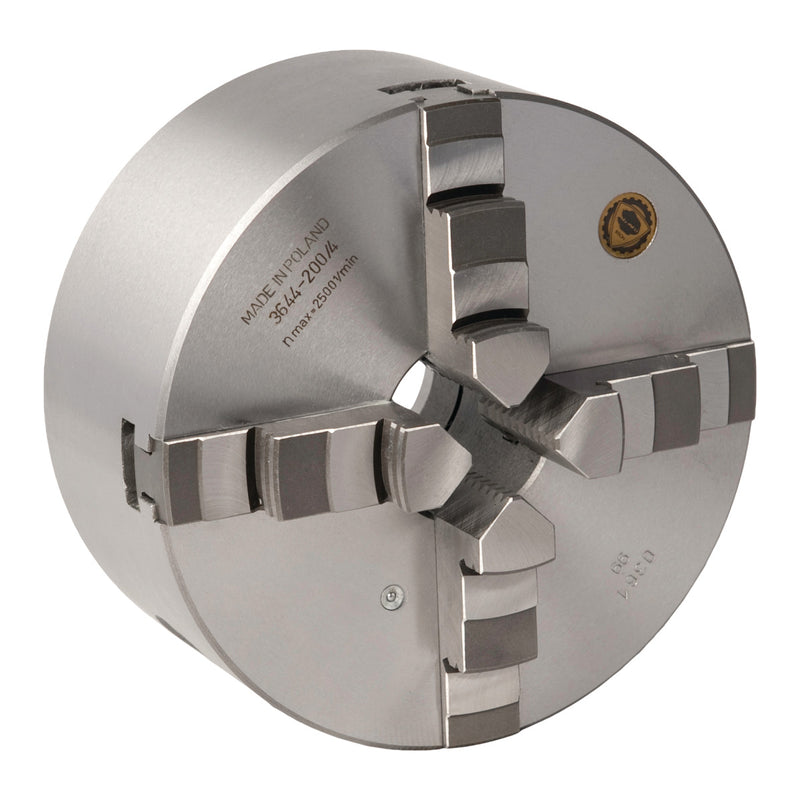 Placa de torno Optimum (3450380) BISON de quatro castanhas com encaixe central Camlock fundido, Ø250mm, Camlock DIN ISO 702-2 nº 6