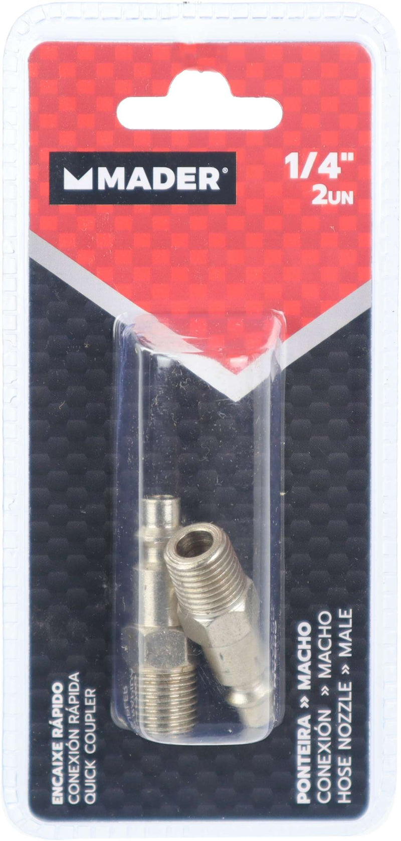 Acoplamiento rápido para manguera, tuerca exterior, 1/4", 2Un - MADER®