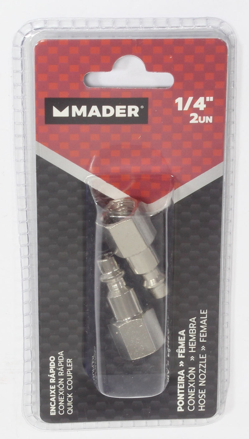 Encaixe Rápido para Mangueira Rosca Interior, 1/4", 2Un