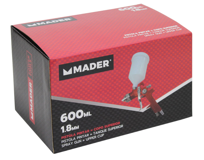Pistola Pintar Copo Superior, 1.8mm, 600ml