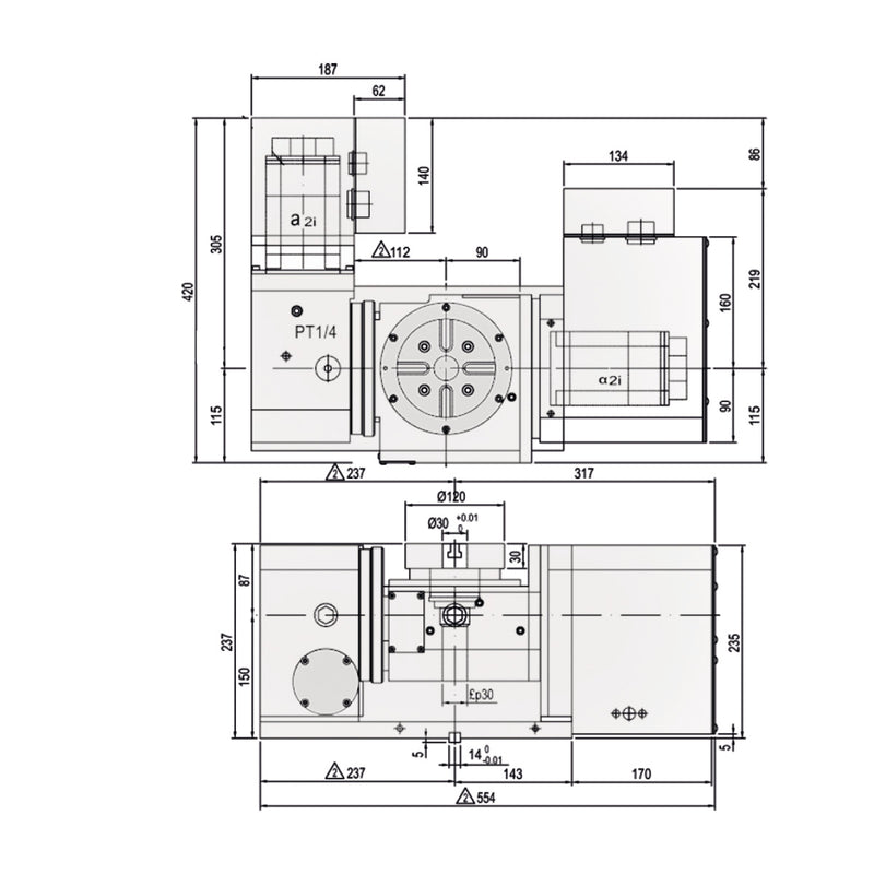 Optimum (3511290250) 5-axes rotary-/swivel table for OPTImill F 310HSC/F410HSC