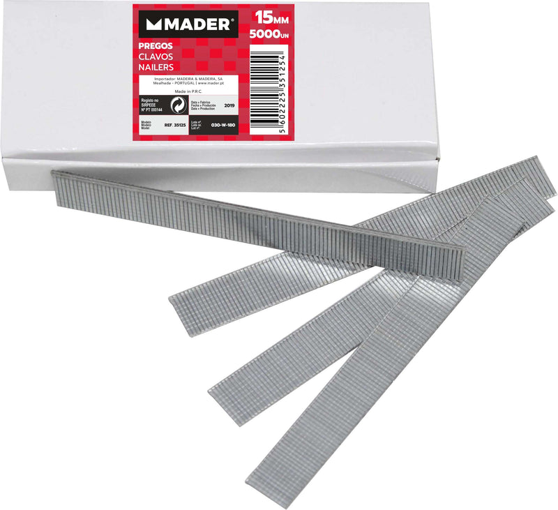Nails for Air Nailer, 15mm, 5000Un - MADER®