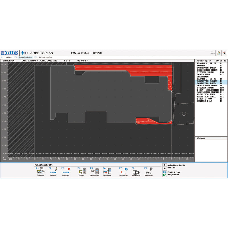 Optimum (3581012) Software CNC KELLER SYMplus plusCARE ¿torneado?