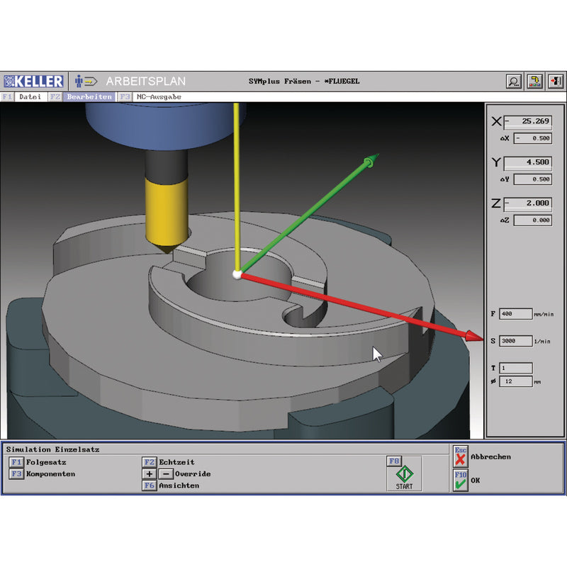Optimum (3581010) Software CNC KELLER SYMplus plusCARE ¿Fresado?