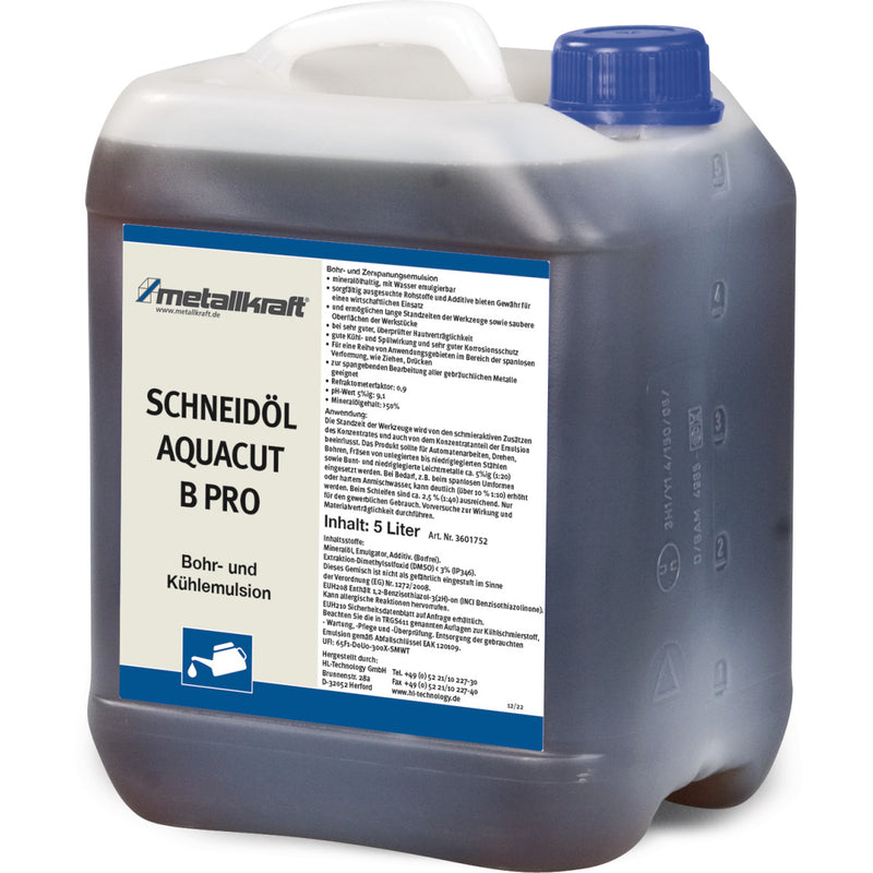Drilling And Cutting Emulsion Metallkraft (AQUACUT B Pro, 5 l)